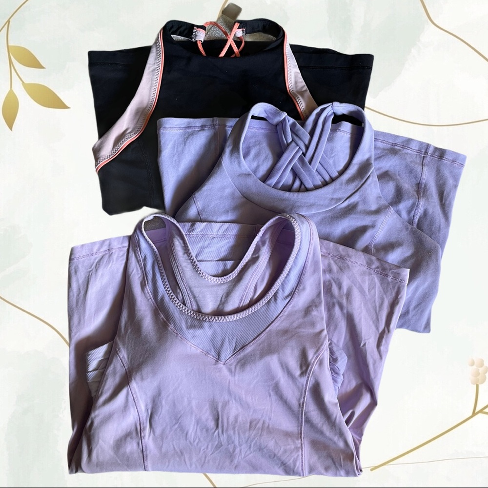 LOT OF 3 LULULEMON TANK TOP SIZE 6